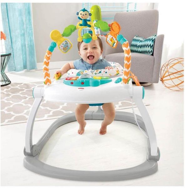 colourful carnival space saver jumperoo