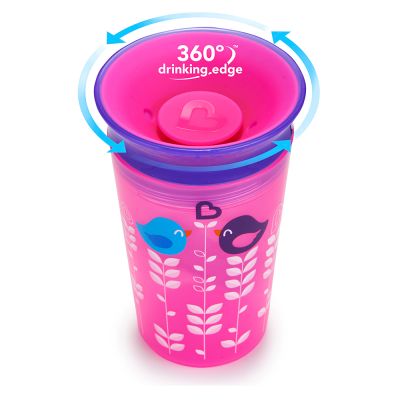 Munchkin Tasse d'apprentissage Miracle 360° - Violet - 207 ml - Idyllemarket