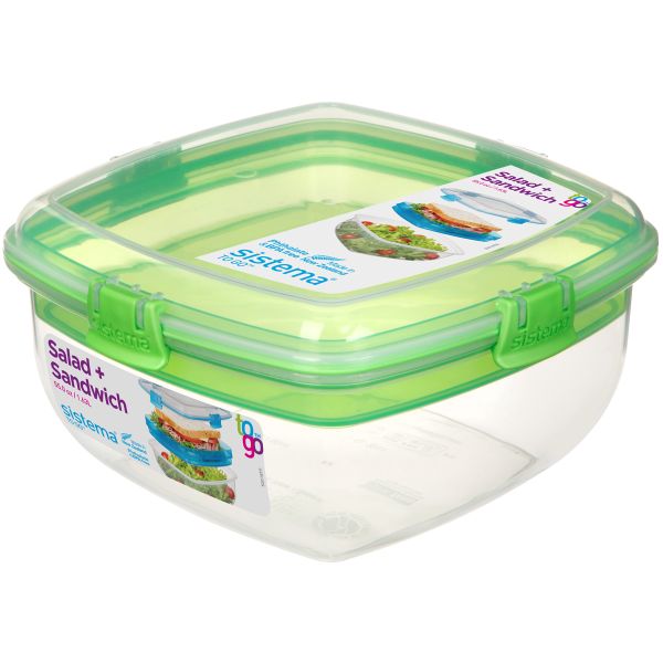 Goodful Sage Lunch To Go Salad Container System - Shop Travel & To-Go at  H-E-B