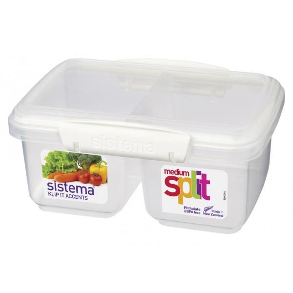 Vigor White Square Polyethylene Food Storage Container and Green Lid Set -  6/Pack