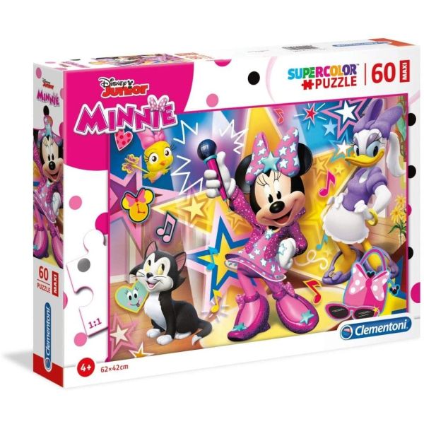Clementoni 20268 Disney Minnie Supercolor Minnie-30 Pieces-Jigsaw Puzzle  for Kids Age 3, Multicolored, M