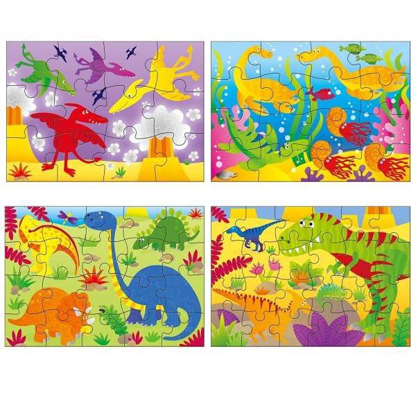 Dinosaurs 4 Puzzles in a Box From first day of motherhood