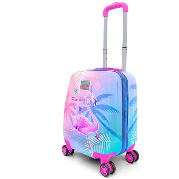 Pink hot sale flamingo suitcase