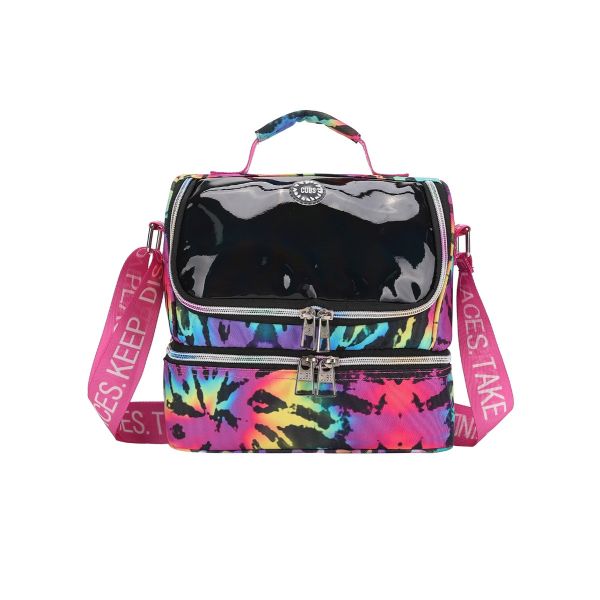 Cubs Double Decker Neon Black Tie Dye Lunch Bag From first day of motherhood