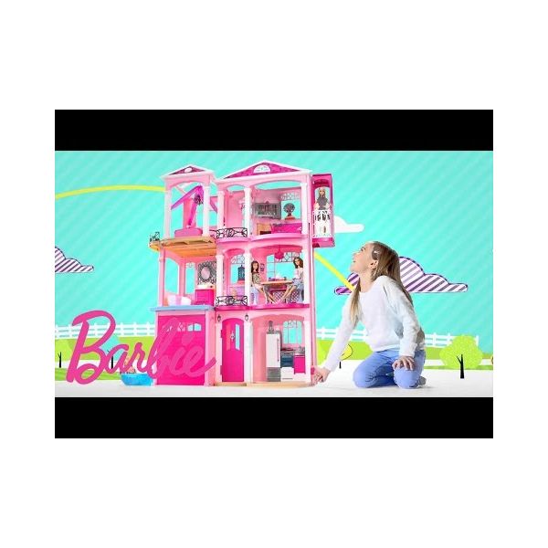Barbie Dream House Pretend Play Set Girl Toy Gift Pool Slide Elevator New  Doll