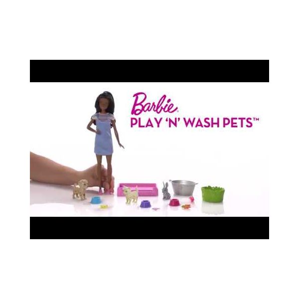 Barbie play and wash pet set online