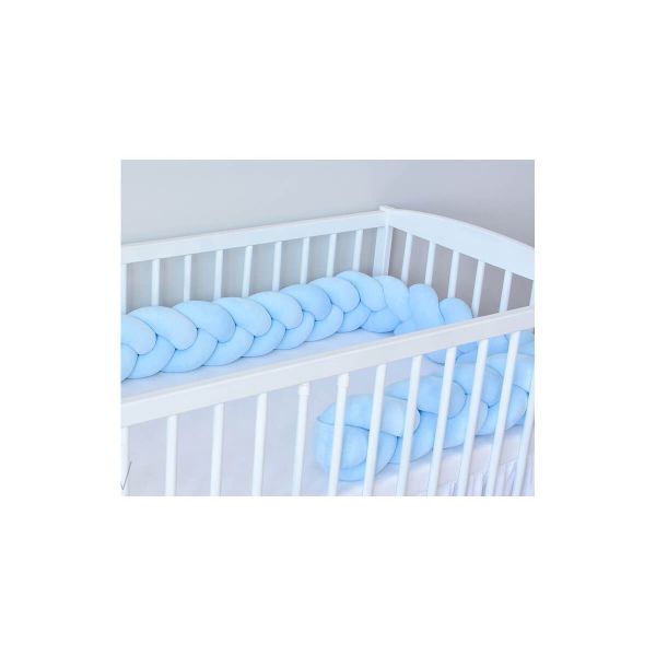 Light blue sale crib bumper