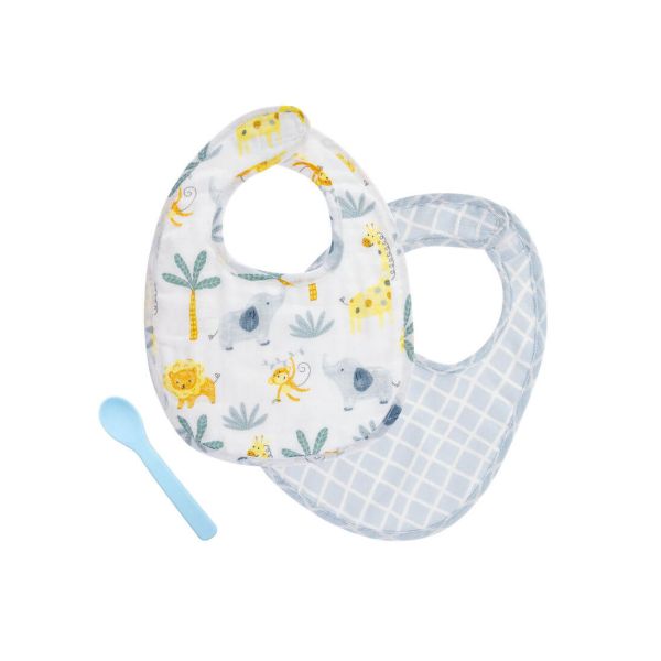 Muslin Bib Set Zoo From first day of motherhood