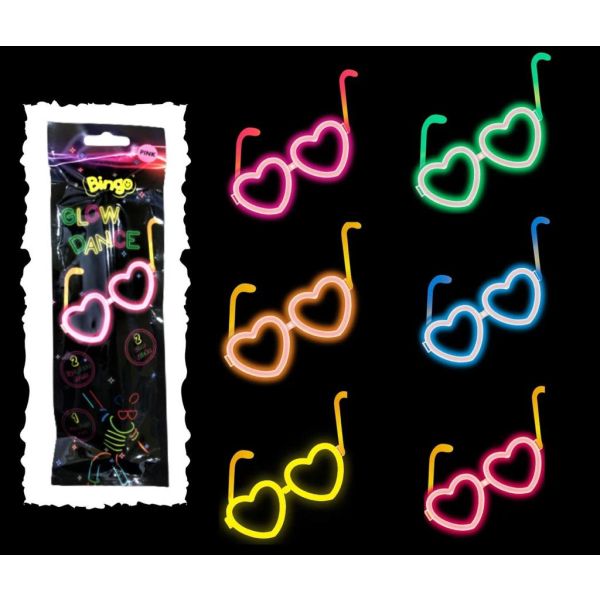 Glow store heart glasses
