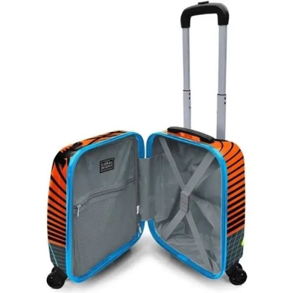 Dim Coral High Kids Gray Orange Gamer Patterned Kid's Luggage 16737 ...