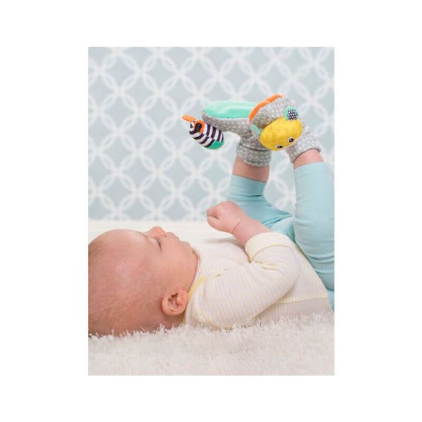 Infantino – Foot Rattles – Zebra/Tiger From first day of