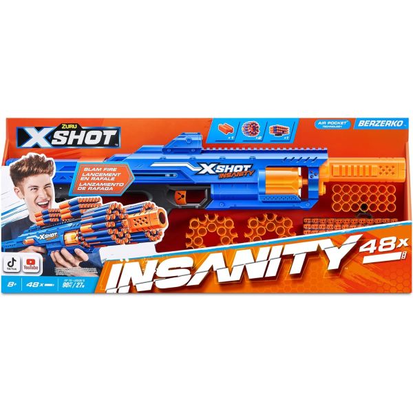 ZURU XSHOT Insanity Berzerko - Toy Blaster - With 48 arrows